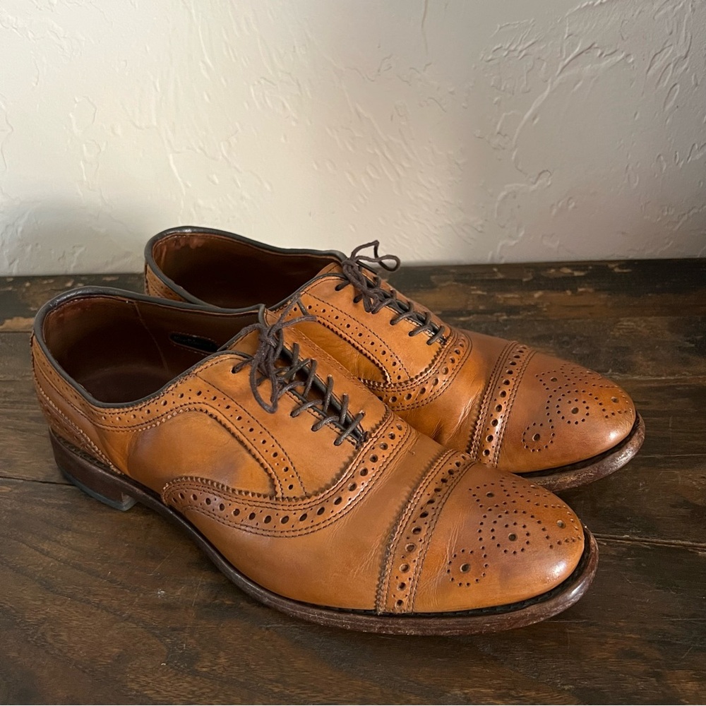 ALLEN EDMONDS Strand Cap-Toe Oxford Walnut Shoes Men’s 8 D